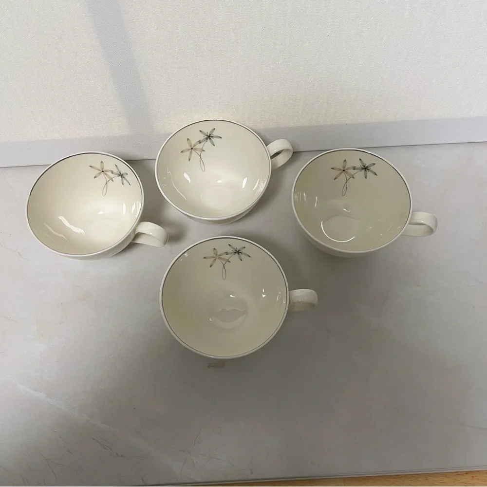 Constellation Castleton Fine China Teacups Mid-Century Modern Atomic